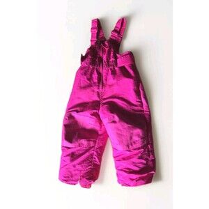 Cat & Jack Toddler Girls Snow Bibs Size 2T 2 Pink Overalls Suit Heavyweight Warm